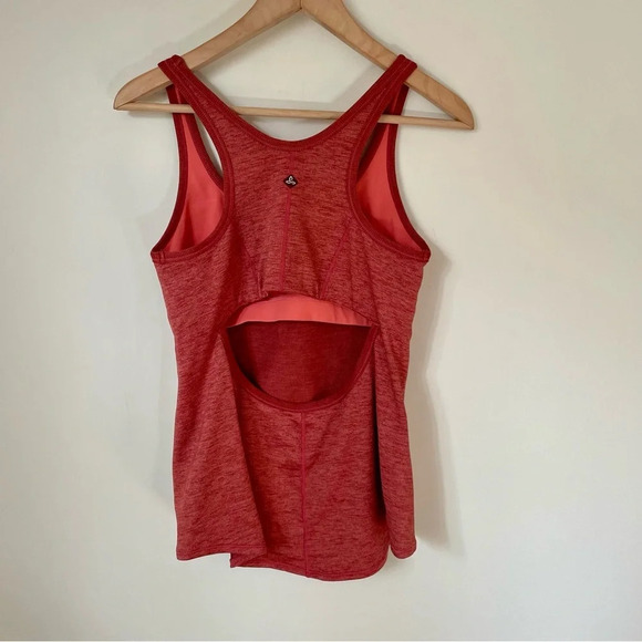 Prana Liliana Ribbed  Athletic Tank Top Pink - Picture 3 of 7